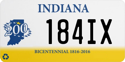 IN license plate 184IX