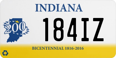 IN license plate 184IZ