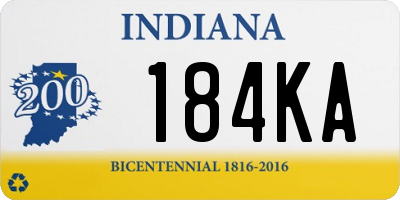 IN license plate 184KA