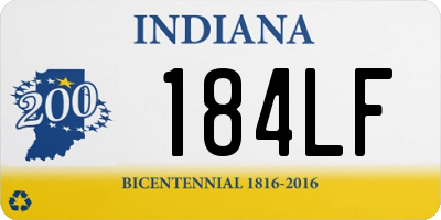 IN license plate 184LF