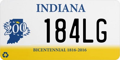 IN license plate 184LG