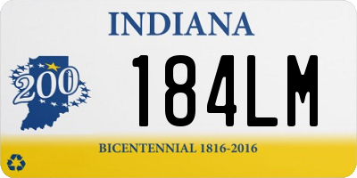 IN license plate 184LM