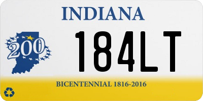 IN license plate 184LT