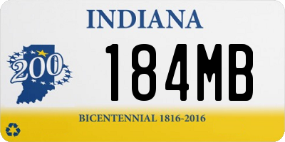 IN license plate 184MB