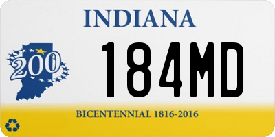 IN license plate 184MD