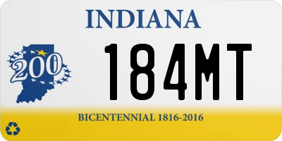 IN license plate 184MT