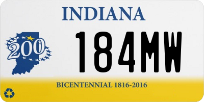 IN license plate 184MW