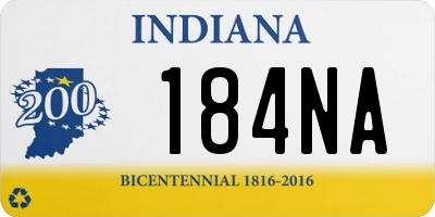 IN license plate 184NA