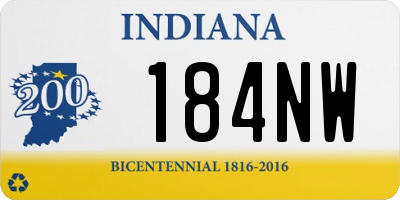 IN license plate 184NW