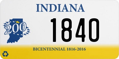 IN license plate 184O