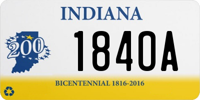 IN license plate 184OA