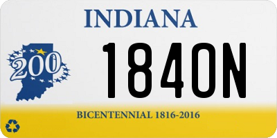 IN license plate 184ON