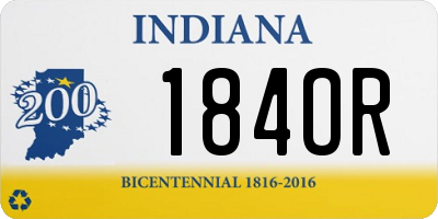 IN license plate 184OR