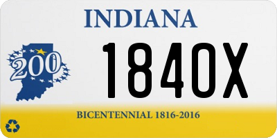 IN license plate 184OX