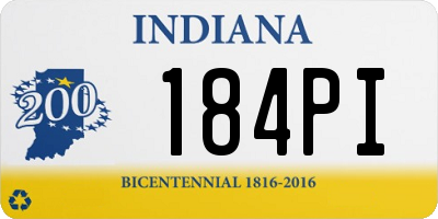 IN license plate 184PI