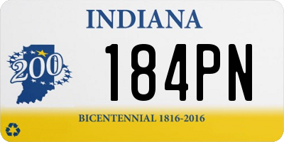 IN license plate 184PN