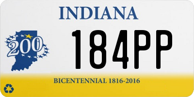 IN license plate 184PP