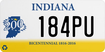 IN license plate 184PU