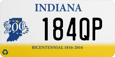 IN license plate 184QP