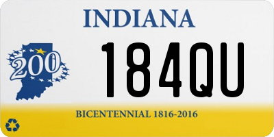 IN license plate 184QU