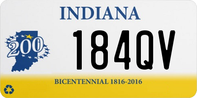 IN license plate 184QV