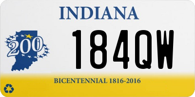 IN license plate 184QW