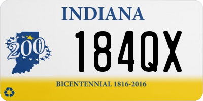 IN license plate 184QX