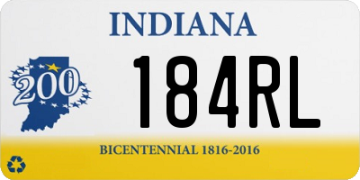 IN license plate 184RL