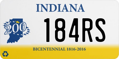 IN license plate 184RS