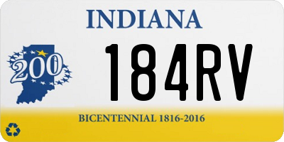 IN license plate 184RV