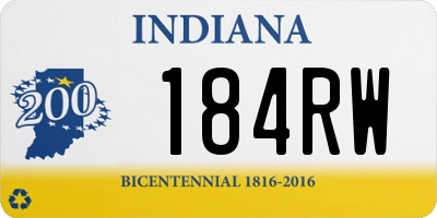 IN license plate 184RW