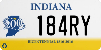 IN license plate 184RY