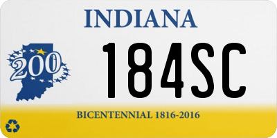 IN license plate 184SC