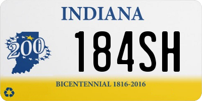 IN license plate 184SH