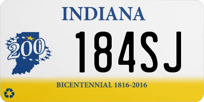 IN license plate 184SJ