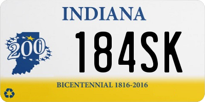 IN license plate 184SK