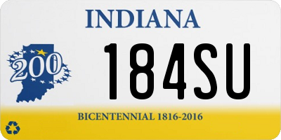 IN license plate 184SU