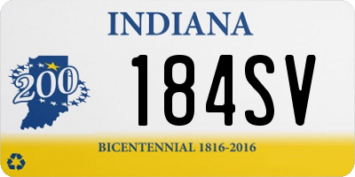 IN license plate 184SV