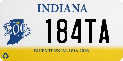 IN license plate 184TA