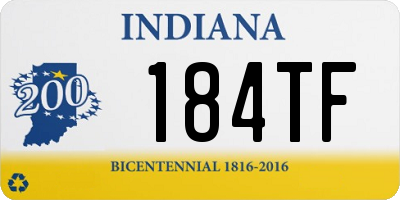 IN license plate 184TF