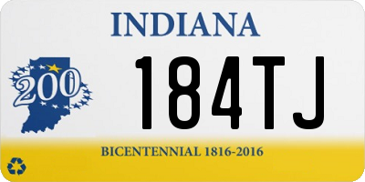 IN license plate 184TJ