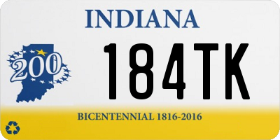 IN license plate 184TK