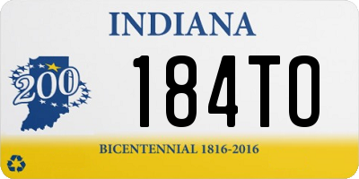 IN license plate 184TO