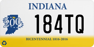 IN license plate 184TQ