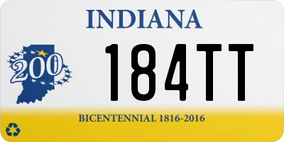 IN license plate 184TT