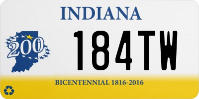 IN license plate 184TW