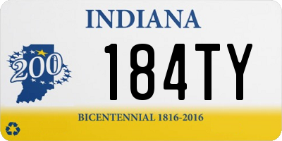 IN license plate 184TY