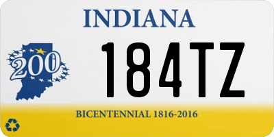 IN license plate 184TZ