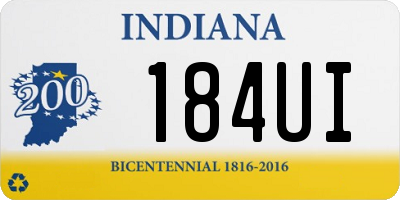 IN license plate 184UI