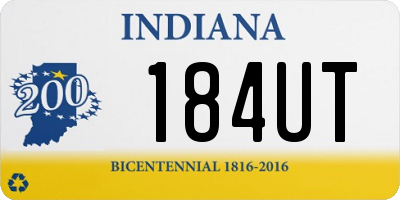 IN license plate 184UT